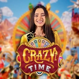 Crazy Time slot logo by Evolution at Winz CasinoCrazy Time