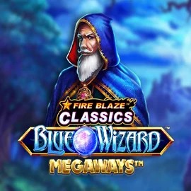 Fire Blaze Blue Wizard Megaways online game logo by Rarestone Gaming on winz-kasino.fi